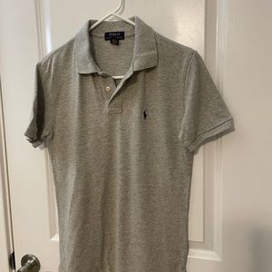 EUC Ralph Lauren Polo shirt. light gray. Boys L (14/16)